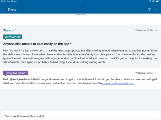 Anyone else unable to post easily on the app?