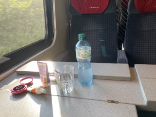 Make up on the train: get up ten mins earlier