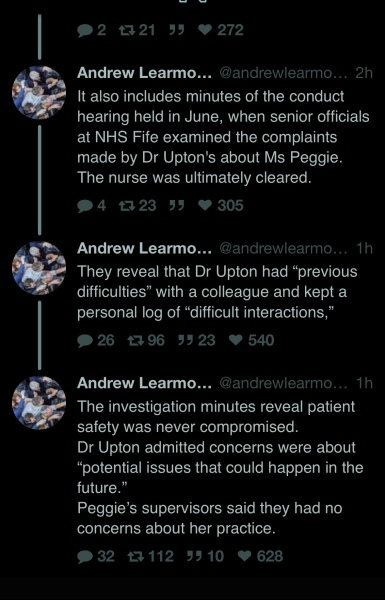 NHS Fife tries to silence nurse - Sandie Peggie vs NHS Fife Health Board and Dr Beth Upton - thread #33