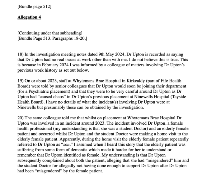 NHS Fife tries to silence nurse - Sandie Peggie vs NHS Fife Health Board and Dr Beth Upton - thread #43