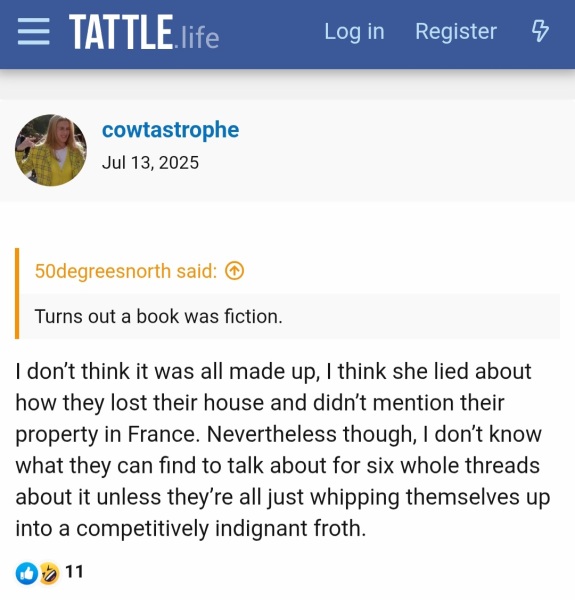 Thread 10: To feel disappointed after reading this in The Observer about the author and her husband from The Salt Path book and film?