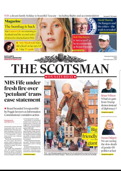 NHS Fife tries to silence nurse - Sandie Peggie vs NHS Fife Health Board and Dr Beth Upton - thread #33