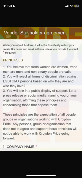 Compelled speech - Croydon pride