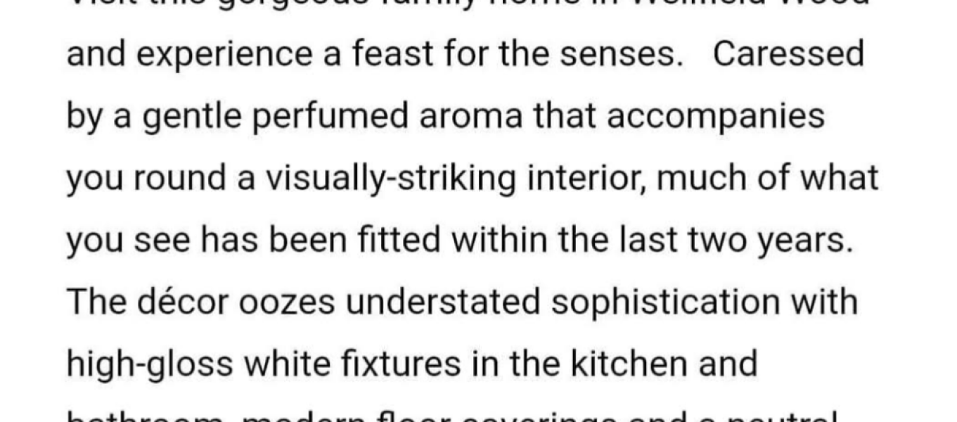 Absolute WANKIEST estate agent speak