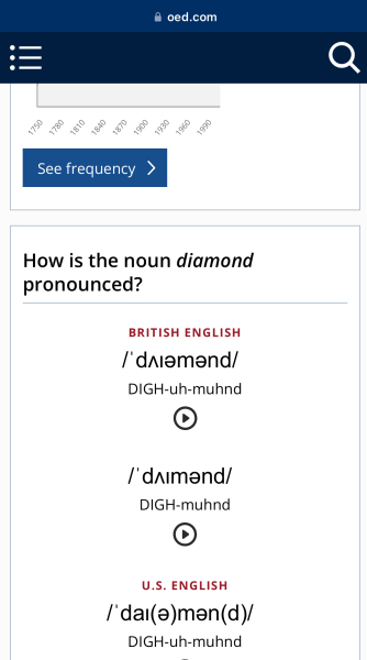How many syllables in 'diamond'
