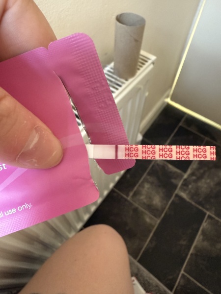 Faint positive twice but negative on clear blue