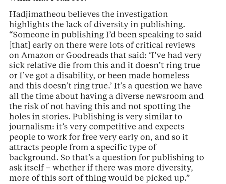 Thread 11: To feel disappointed after reading this in The Observer about the author and her husband from The Salt Path book and film?