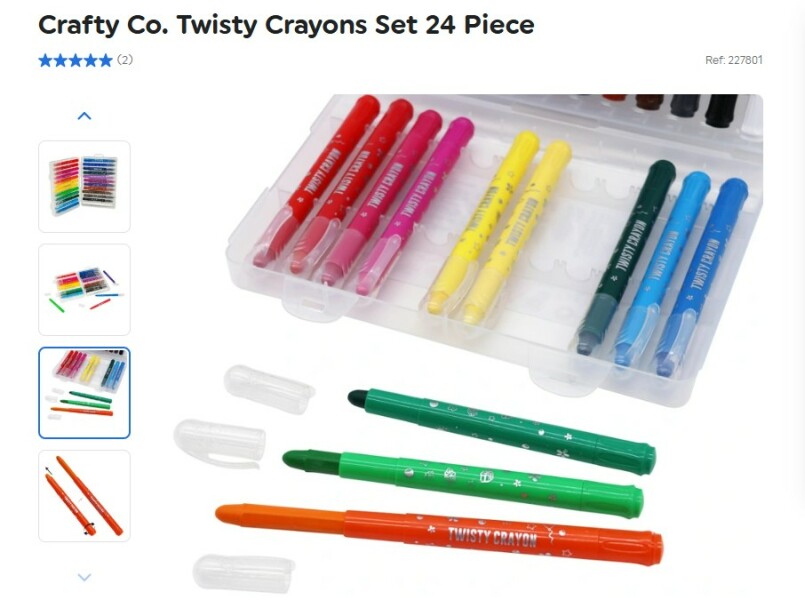 Chocking Hazard Crayons from Smyths Toys