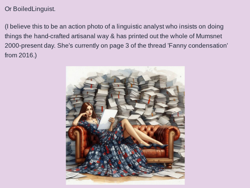 The Bluestocking - holding the line and losing the thread