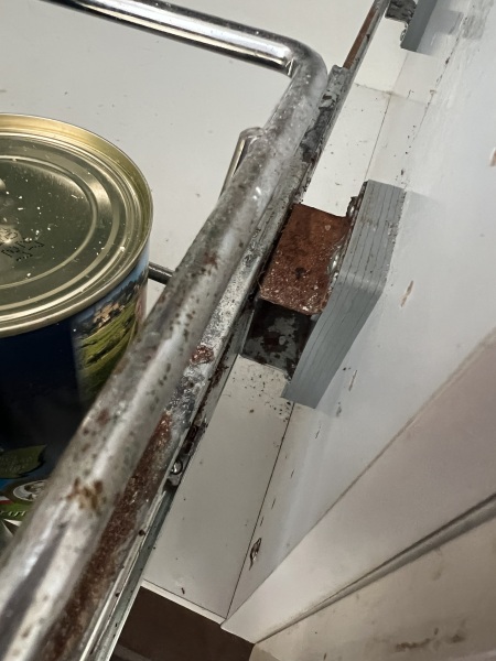 Cleaning rust off internal kitchen drawers