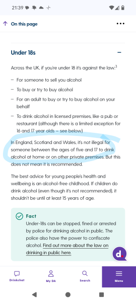 How much alcohol for a 15 year old?