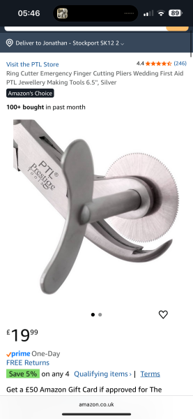 Getting a ring cut off