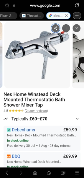 Bath shower mixer recommendation