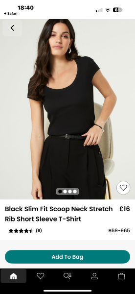 I just want a good quality (thick fabric), slim fitting, long t-shirt with short sleeves and a proper, deep scoop neck.