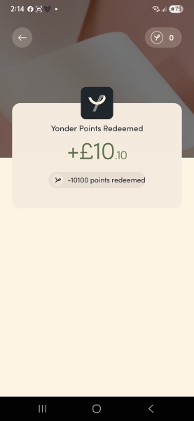 Yonder £10 free cash