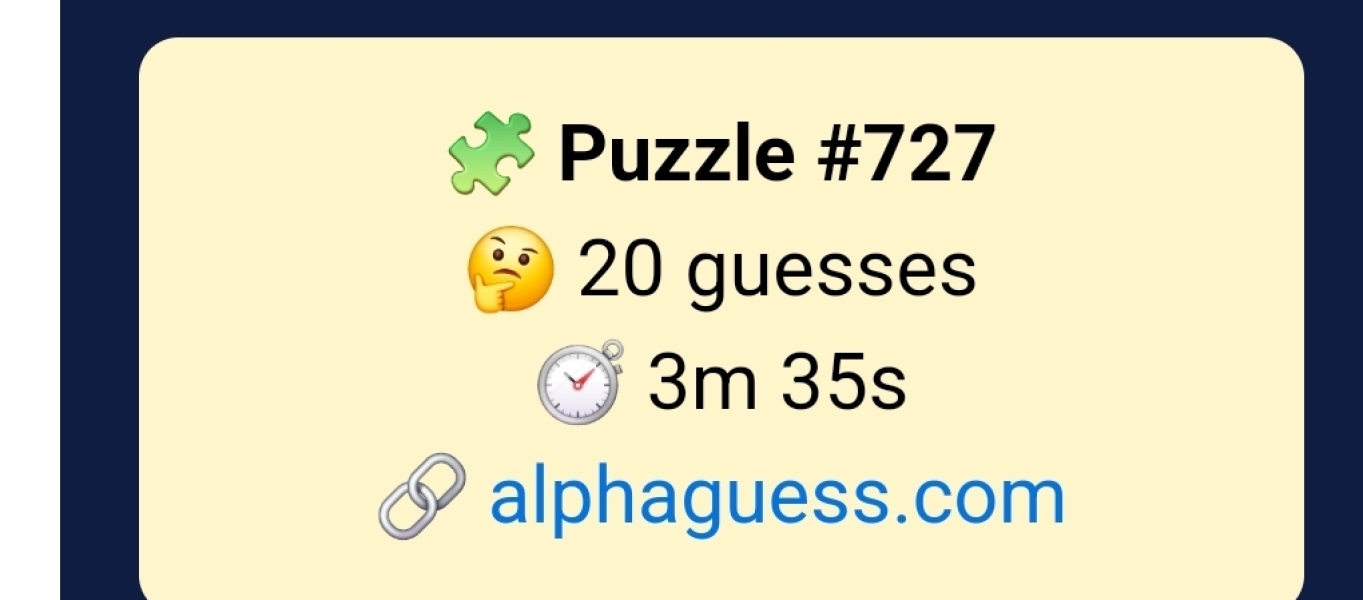 Alphaguess 7 and Hang Five