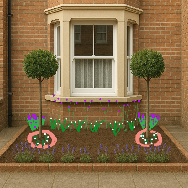 Totally clueless serial plant killer trying to plan a front garden