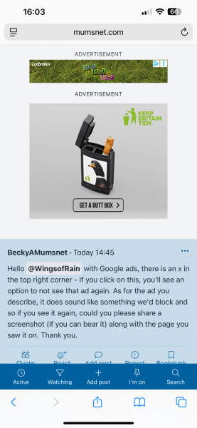 Can you block a single advert?