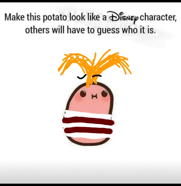 Make a potato look like a Disney character