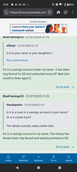 To take DD’s trust fund..