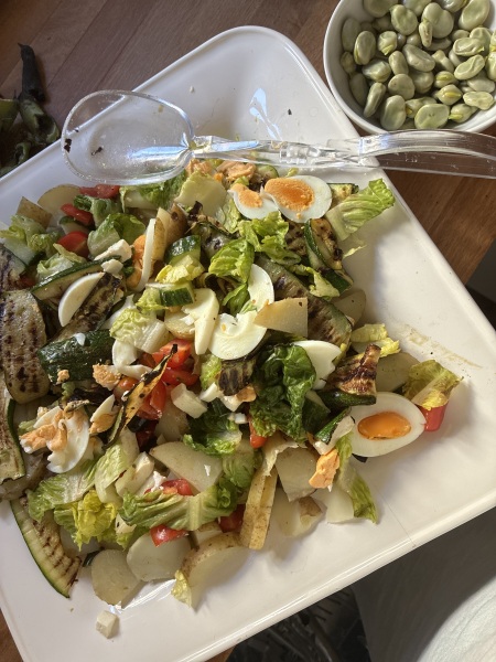 Tonight’s massive salad