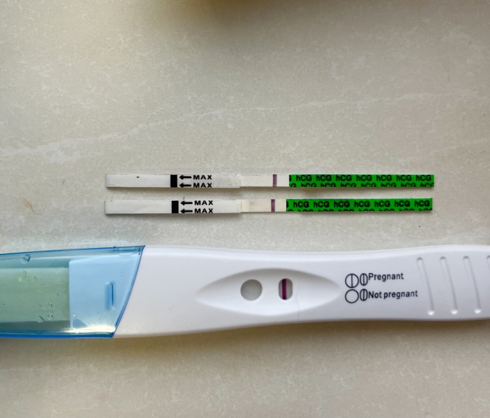 Maybe faint positive on clear and simple 2 tests but then negative on Tesco