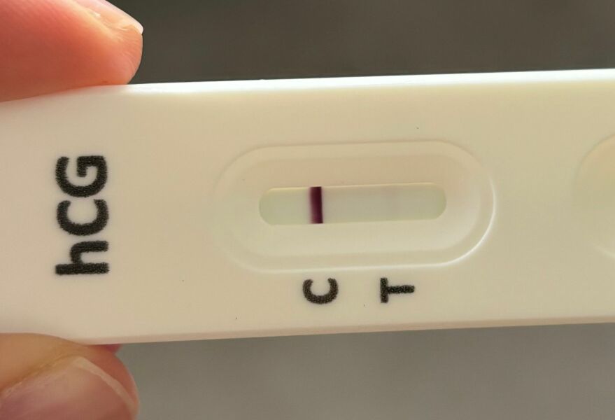 Very faint positive 13 days po