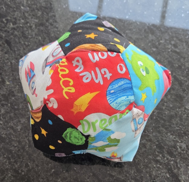 behold my gorgeous patchwork ball (disaster)