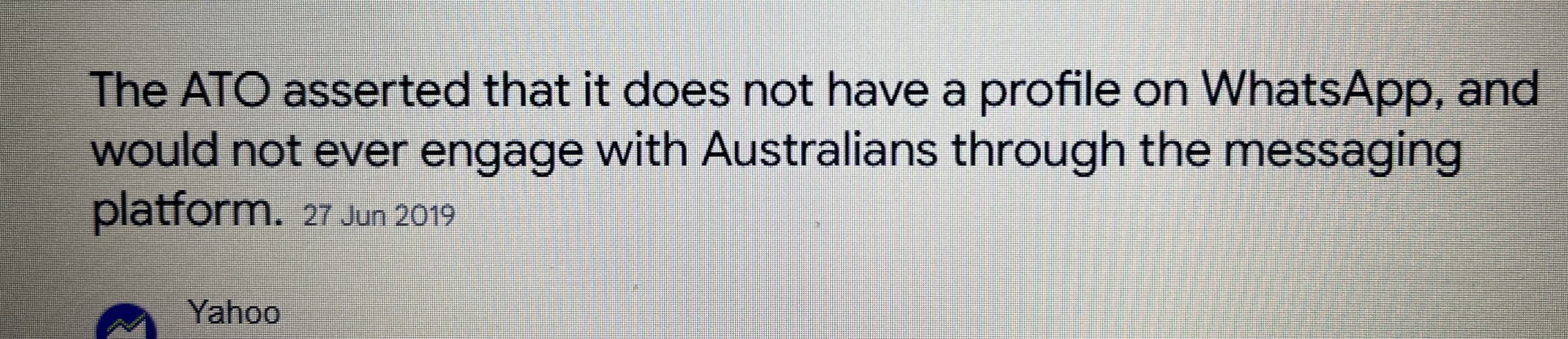 To ask about calling Australia