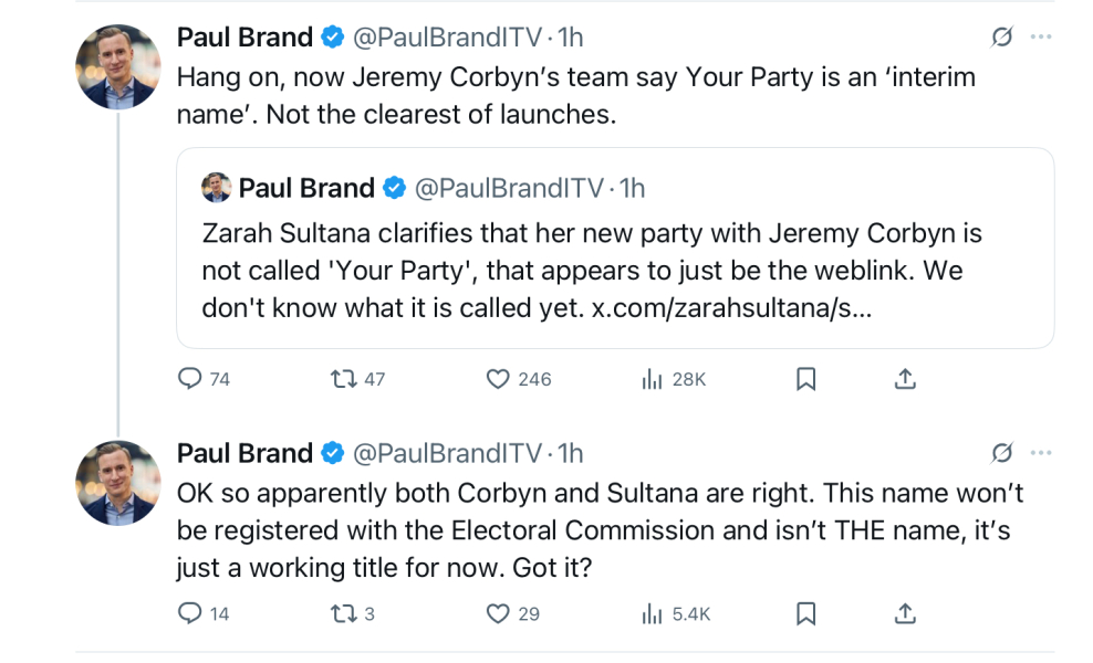 Corbyn announces Your Party