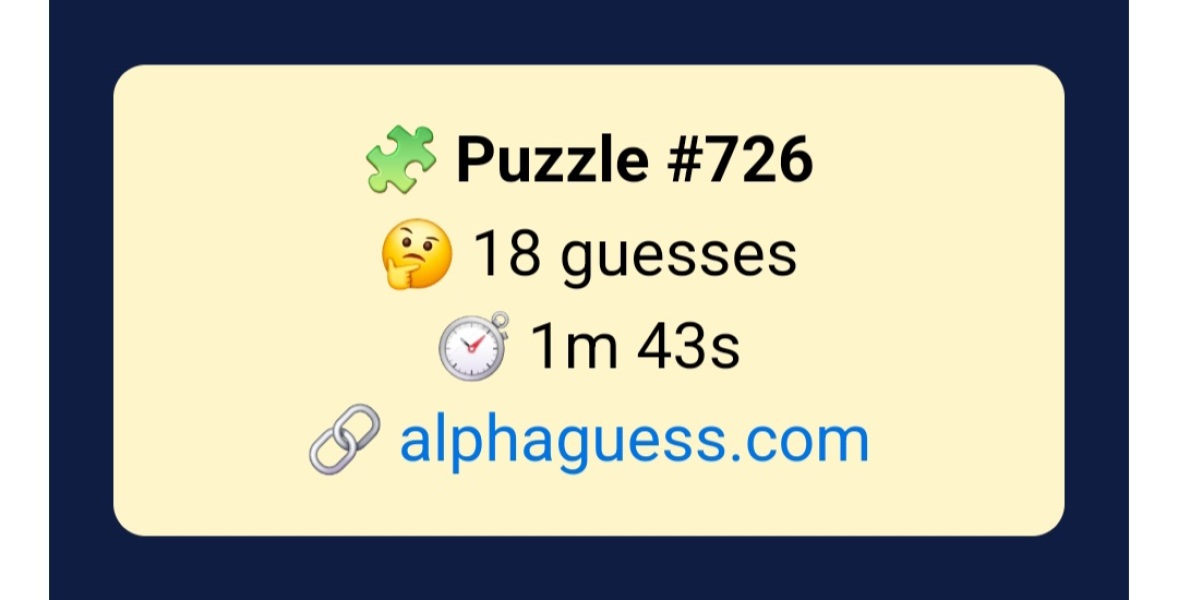 Alphaguess 7 and Hang Five