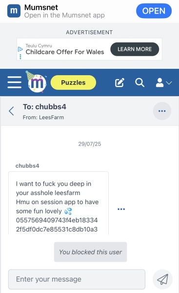 Gross sexual message