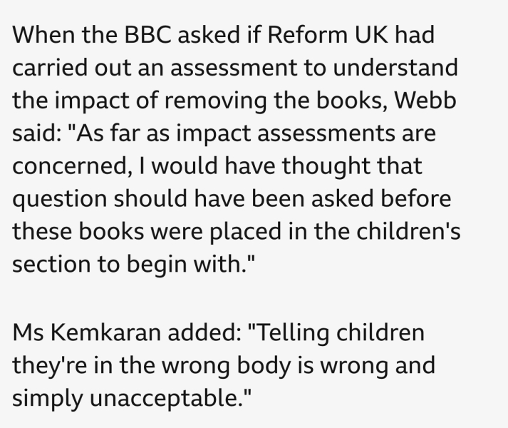 Trans books banned in children's library sections