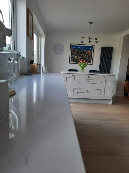 D Handles  or knobs and cups in shaker kitchen