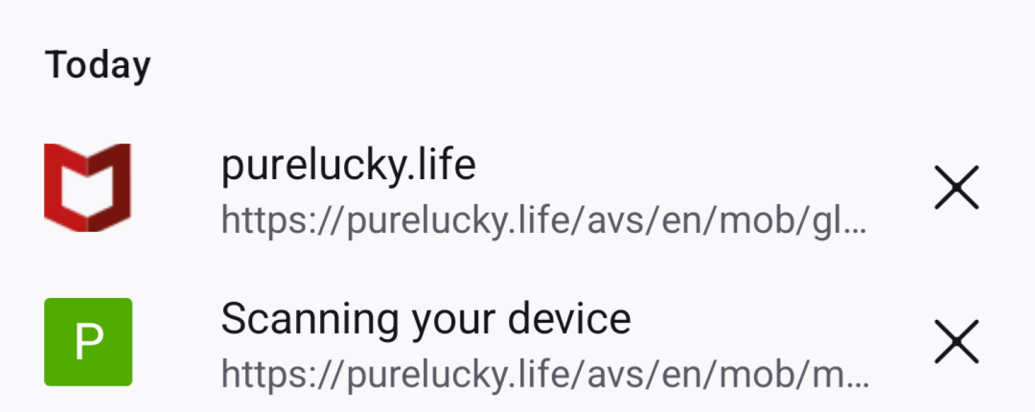 Fake virus page taking over