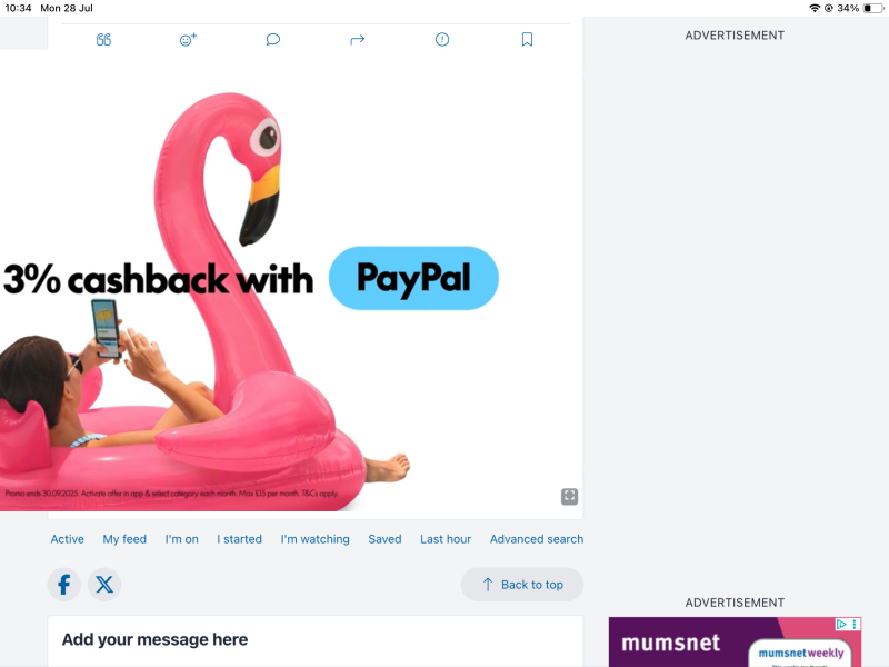Huge advertisements on I pad blocking screen