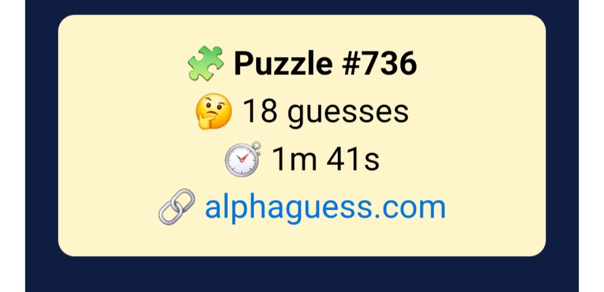 Alphaguess 7 and Hang Five