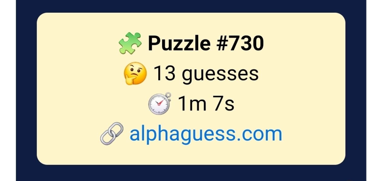 Alphaguess 7 and Hang Five