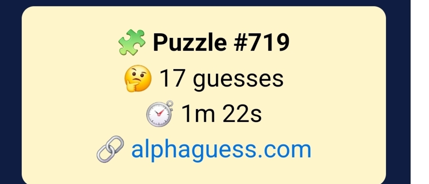 Alphaguess 7 and Hang Five