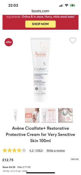 Thick and rich night cream from Boots or Superdrug