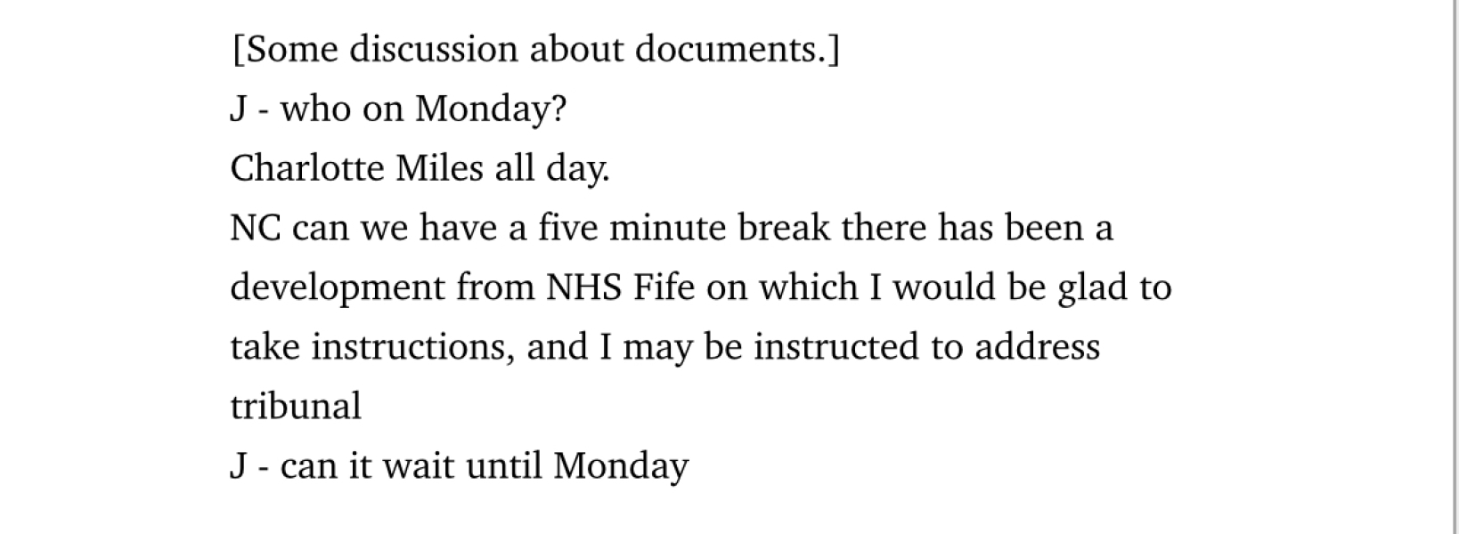 NHS Fife tries to silence nurse - Sandie Peggie vs NHS Fife Health Board and Dr Beth Upton - thread #33