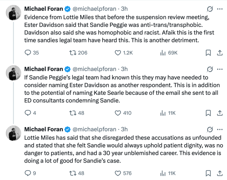 NHS Fife tries to silence nurse - Sandie Peggie vs NHS Fife Health Board and Dr Beth Upton - thread #35