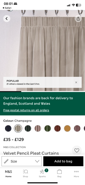 Anyone got the John Lewis Velvet curtains?