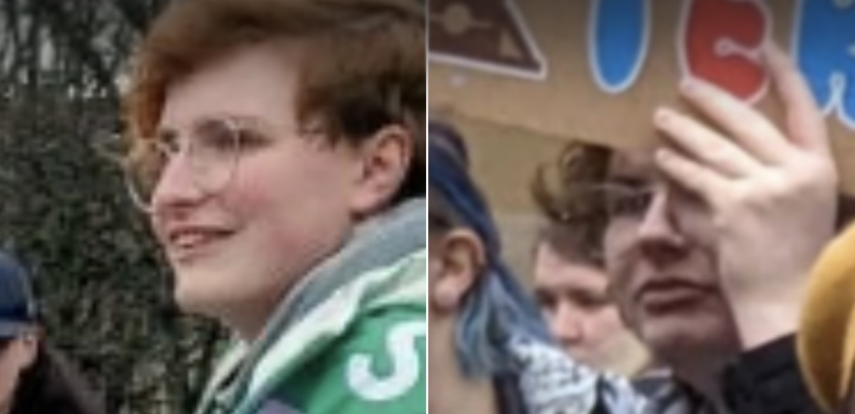 arrested at Pride for wearing a sign saying Trans=mental illness