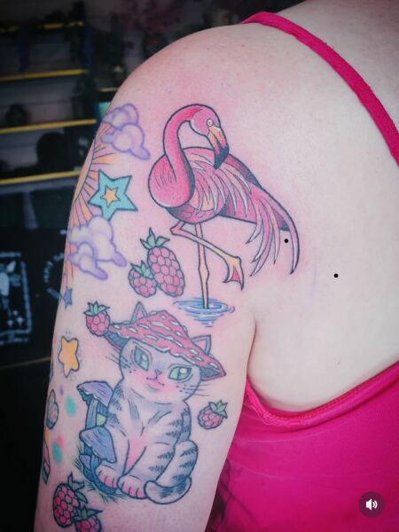Flamingo tattoo