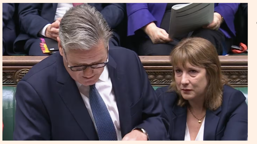Rachel Reeves crying in PM questions