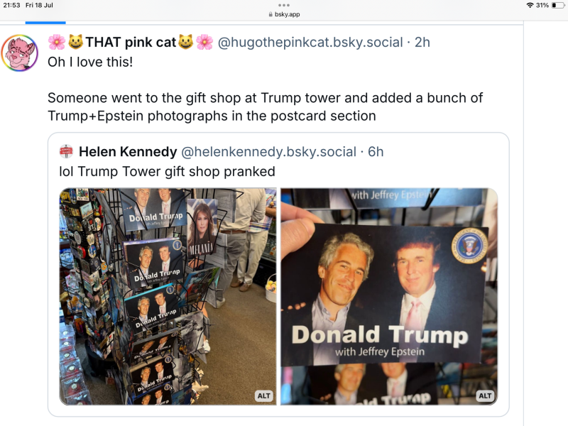 Still dancing the Tariff Tango, Vlad and Bibi still playing him like a fiddle and Epstein's list must be written in invisible ink - Trump thread #146