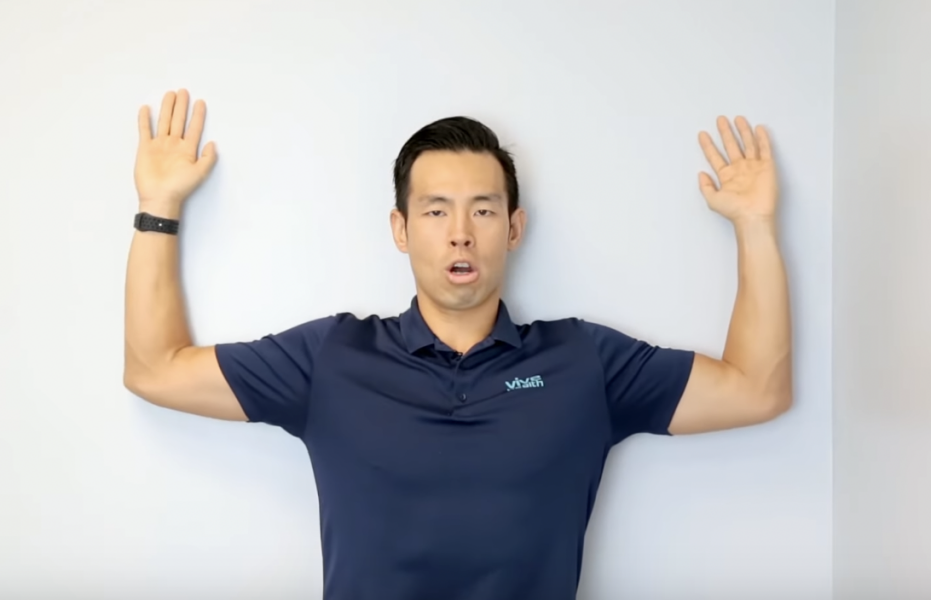 If you put your hands behind your head can you then….
