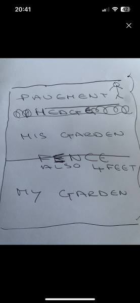 To be pissed off that my neighbour has cut his road side hedge so short - I have no privacy