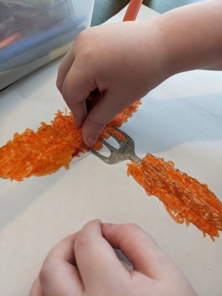 How old is the child who coloured this picture in?